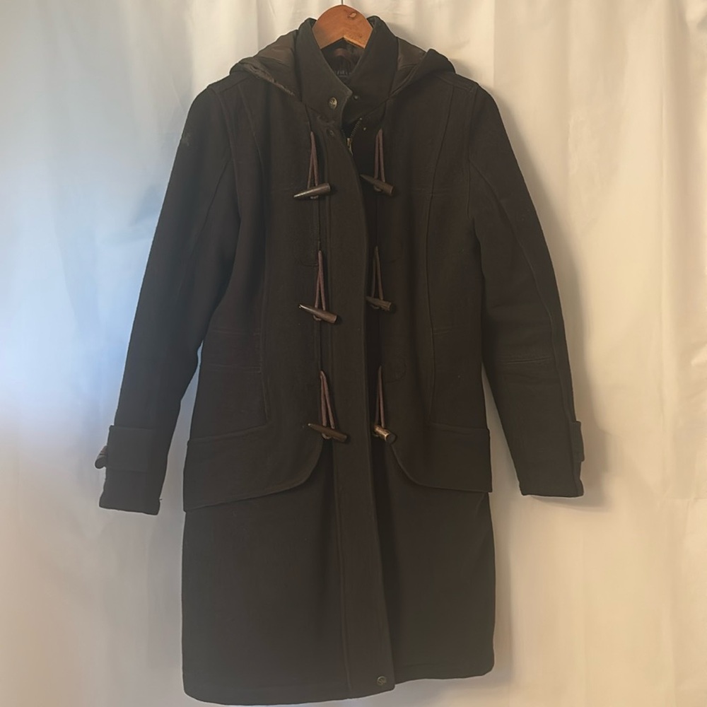 Spiewak & Sons Green Wool Coat with Hood